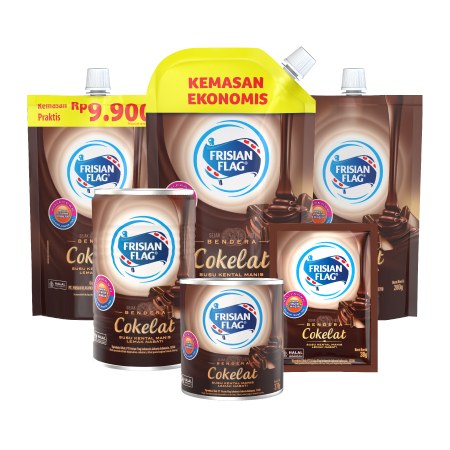 Frisian Flag Kental Manis Cokelat mengandung 8 Vitamin dan 3 Mineral dukung ENERGI!