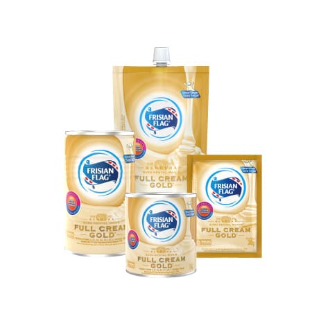Frisian Flag Susu Kental Manis Gold terbuat dari susu segar, mengandung 9 Vitamin dan 5 Mineral dukung ENERGI!